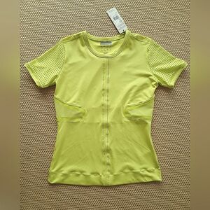 Nwt. Stella McCartney Adidas ,run tee in Yellow Neon